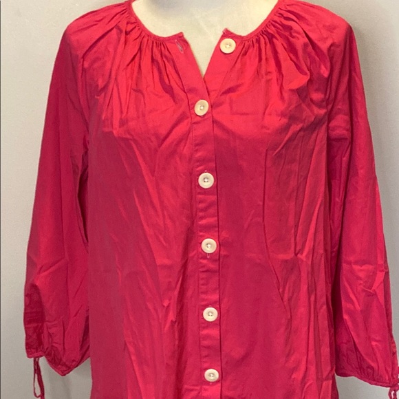 J. Crew Pink Notched Collar Button Down Shirt - Picture 4 of 7